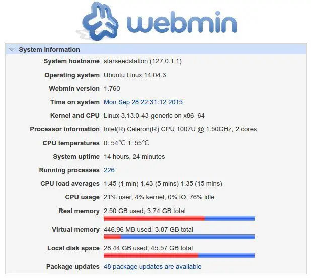 Webmin- Tecnoinver